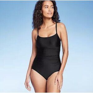 Kona Sol Women's XL (16) Full‎ Coverage Shirred Front One Piece Swimsuit